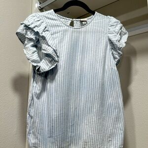 Short sleeve striped blouse